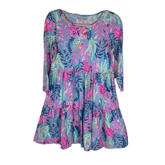 Lilly Pulitzer Geanna Swing Dress Porto Blue You've‎ Been Spotted Size Small - Picture 1 of 5